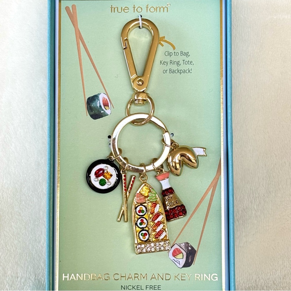 True to Form Sushi Dinner Date Key Chain / Bag Charm - Picture 3 of 5